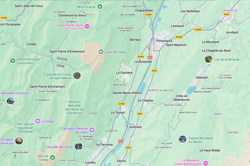 emplacement des ateliers Maeder Charpente a la Flachére